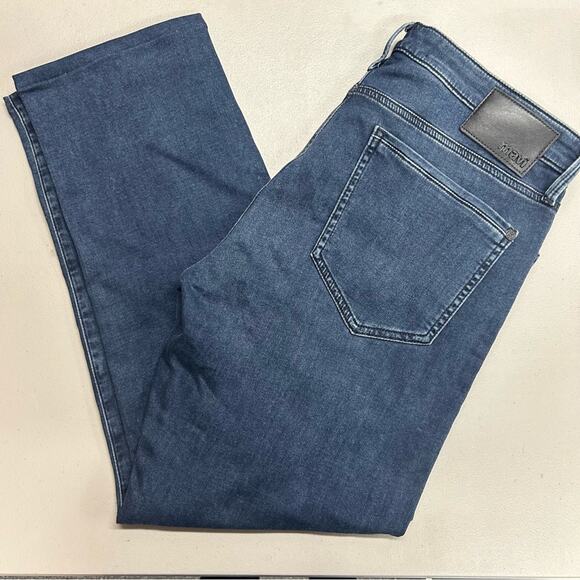 Mavi Athletic Denim Blue Jean Pants Zach Straight Leg Men Size 35 Made in Turkey - Picture 1 of 9